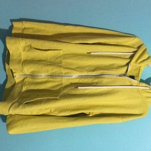 yellow zip up